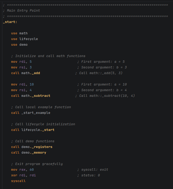 Keurnel Assembly Plugin showing syntax highlighting feature in JetBrains IDE